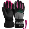 REUSCH FLASH GORE-TEX JR BLACK/BLACK MEL/PINK GLO 23 5