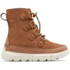 SOREL YOUTH EXPLORER LACE VELVET TAN CHA 23 16