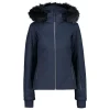 CMP WOMAN JKT ZIP HOOD BLACK BLUE 23 22