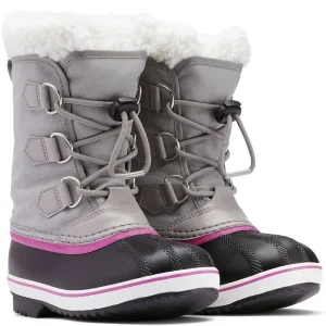 SOREL CHILDRENS YOOT PAC NYLON WP CHROME GREY/BLACK 22 10