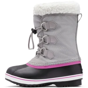 SOREL CHILDRENS YOOT PAC NYLON WP CHROME GREY/BLACK 22 12